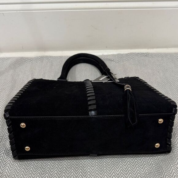 Dune London Genuine Leather Suede Black Handbag New - Picture 5 of 5